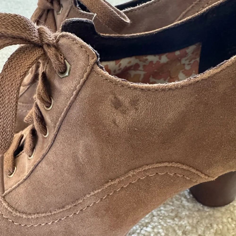 Timberland Earthkeepers Brown Suede Lace-Up Oxford Heels - Picture 4 of 12